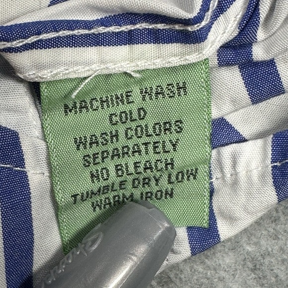 Bristol & Bull Striped Dress Shirt XL 17-17.5 34/35 (XL) Blue White Cotton - Picture 4 of 9